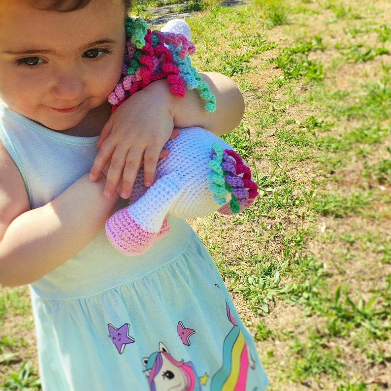 newborn and toddler 1 year birthday baby rattle Gift idea for baby girl pacifier clip Unicorn Toys Baby shower gift set: stuffed unicorn