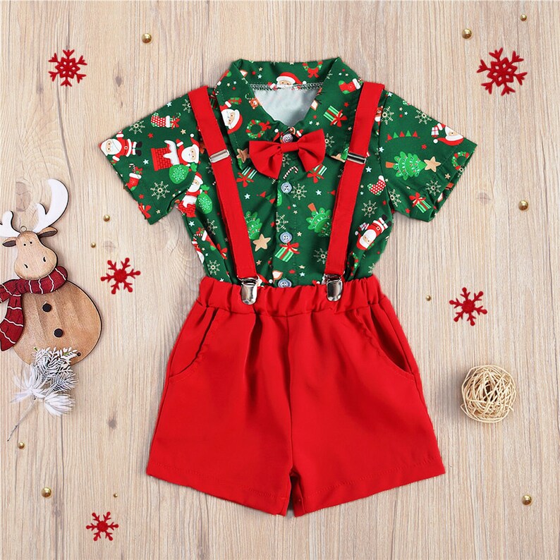 Tenue de Noël pour bébé garçon - Créatrice ETSY : AmimamiDoll