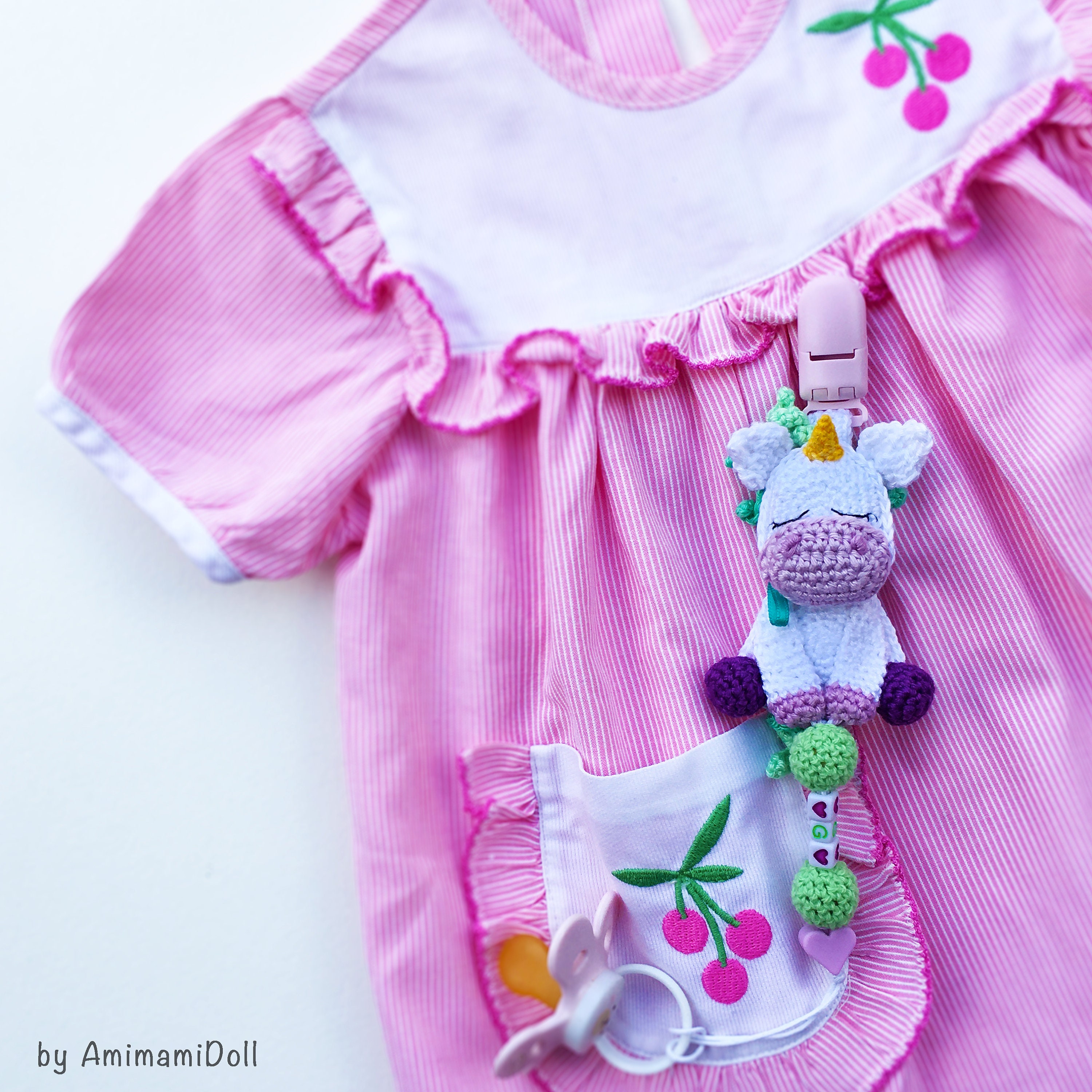 Personalized Pacifier Holder Unicorn Baby Shower Gift Newborn Etsy