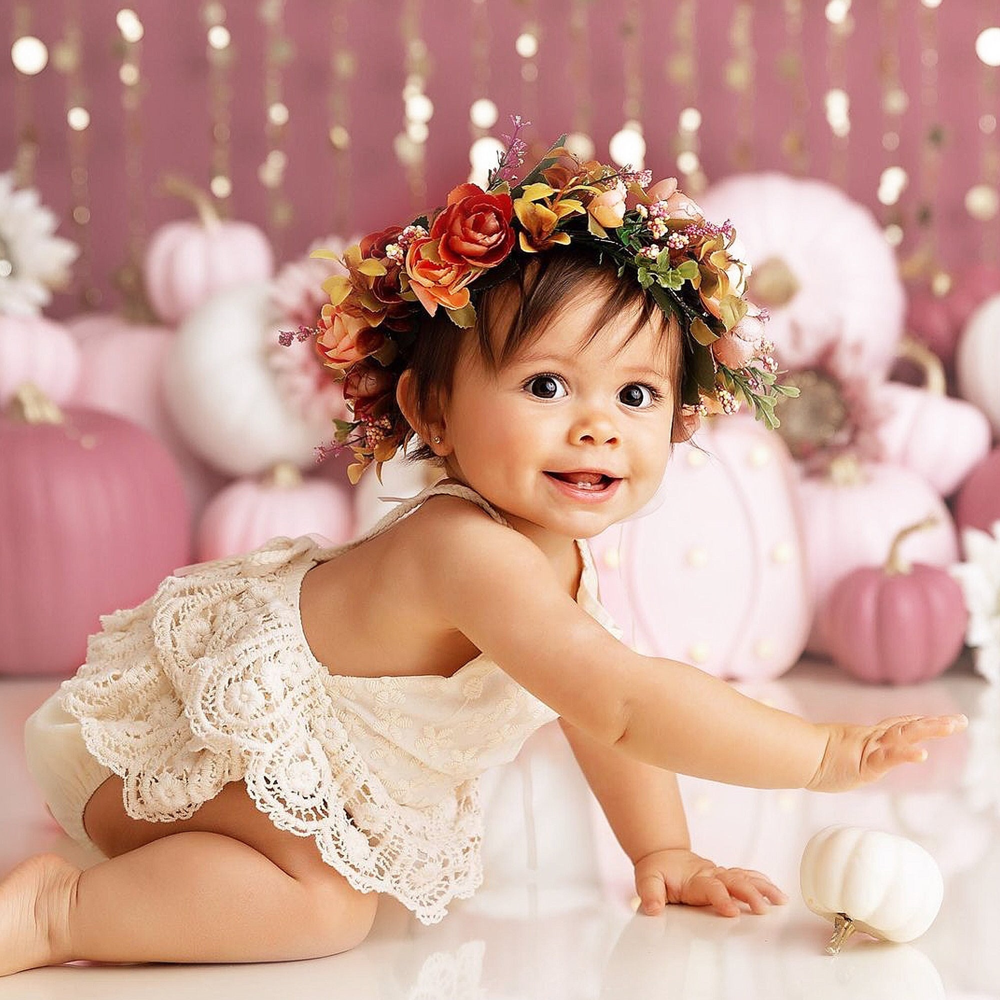 Baby Girl Photoshoot Outfits for Newborn Boy Photo Props Baby Photography Outfit Girl Lace Flower Headdress