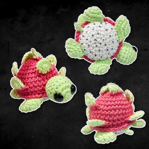 Drakfruktsköldpadda Amigurumi Virkmönster PDF