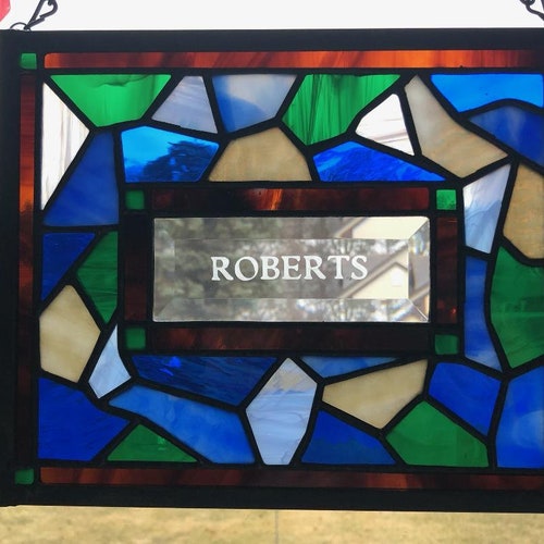 Custom Name Stained Glass DEPOSIT Etsy