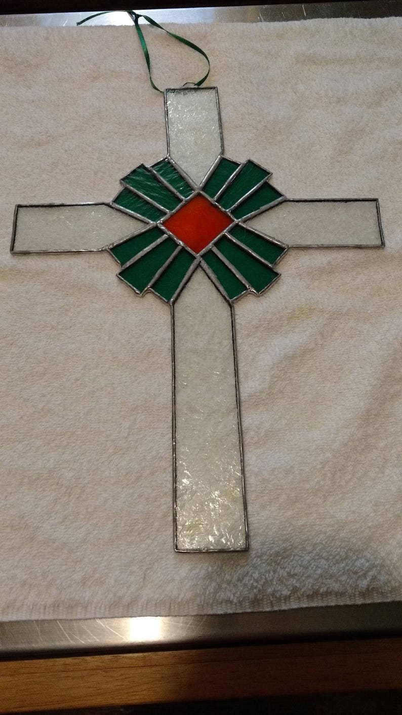 Stained Glass Cross Etsy