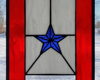 Panel de bandera de estrella de servicio de vitrales