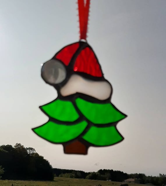 Christmas tree stained glass Clearance