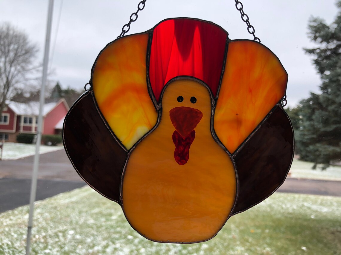 Stained glass Turkey | Etsy