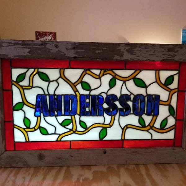 Custom Stained Glass Name Wall Hangings