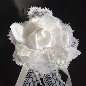 large Flower, Bridal hair comb, white flower Brooch Hair clip