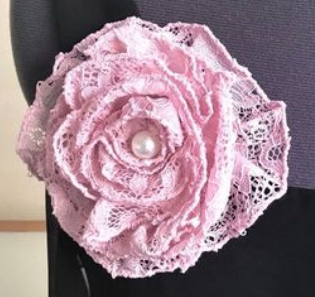 Large Pink Flower Brooch Pin Oversized Flower Brooch Big Flower Dress