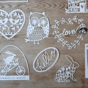 Starter Paper Cutting Template Pack includes 12 x A5 designs image 2