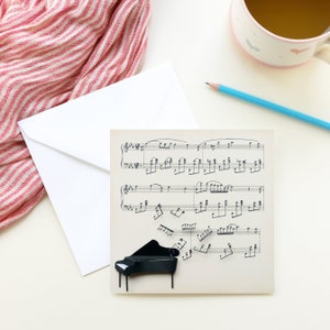 The Piano Greeting Card LDN35 image 1