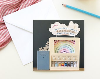 Rainbow Making Machine Greeting Card - LDN05