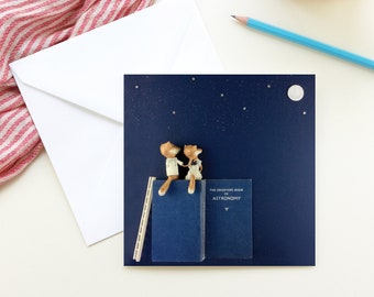 Stargazing Foxes Greeting Card - LDN01