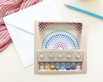 Rainbow Making Machine Greeting Card - LDN08