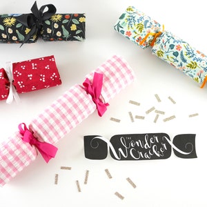 Wonder Cracker Sewing Pattern pull and snap your own reusable, fabric eco Christmas Crackers. image 6