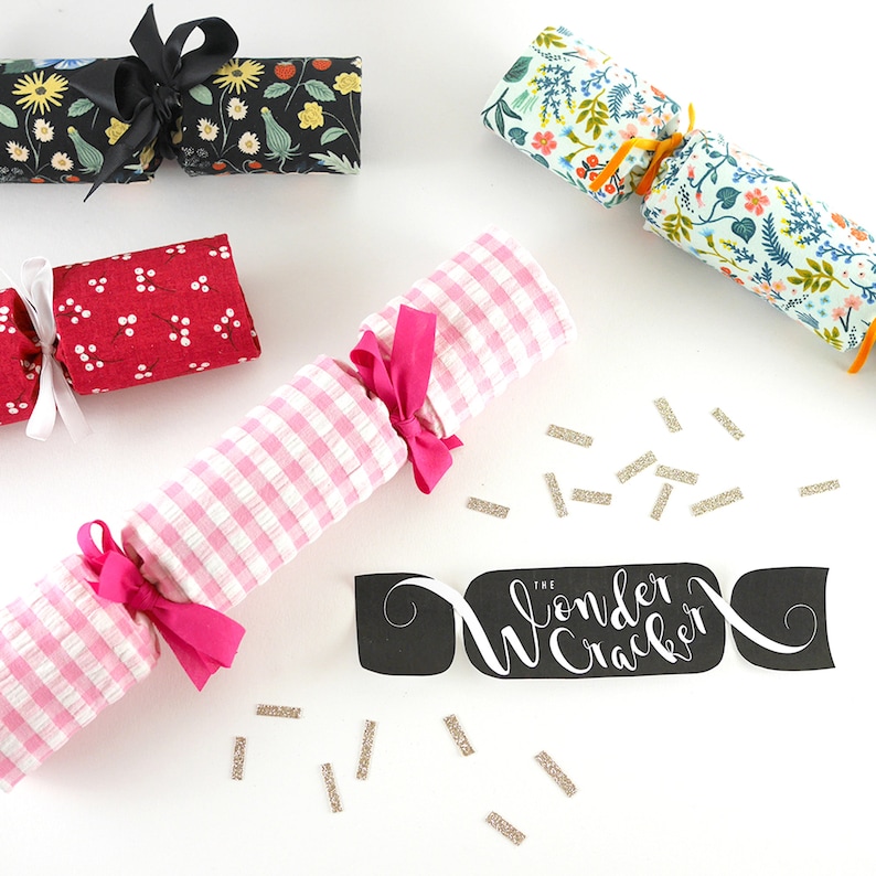 Wonder Cracker Sewing Pattern pull and snap your own reusable, fabric eco Christmas Crackers. image 6