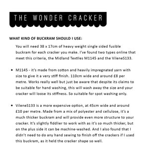 Wonder Cracker Sewing Pattern pull and snap your own reusable, fabric eco Christmas Crackers. image 10