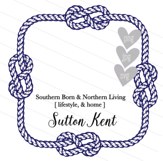 Rope Frame SVG Square Frame SVG Nautical JPG Png | Etsy
