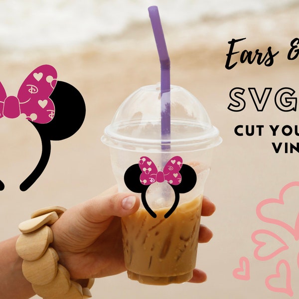 DIGITAL Headband Bow SVG / PNG for Vinyl or htv -- Trip Vacation Cup Tumbler -- Resizable