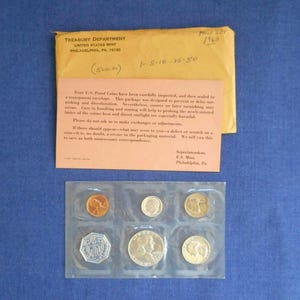 Zestaw monet US Annual Proof z 1963 r. * Monety srebrne * Mennica Filadelfijska