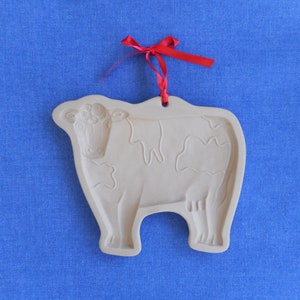 Brown Bag Cookie Art Mold * Elaine&#39;s Cow * 1986 * Hill Design