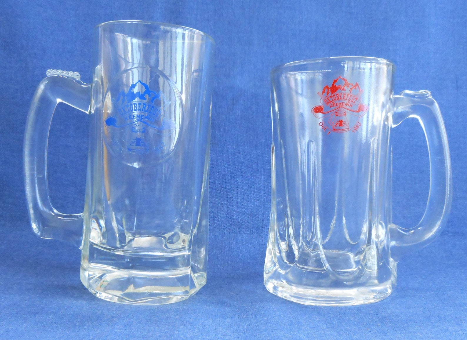 Keene NH Oktoberfest Beer Glass Mugs 1982 & 1983 Etsy