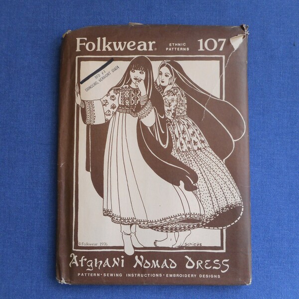 Folkwear Pattern * Afghani Nomad Dress * #107 * 1976