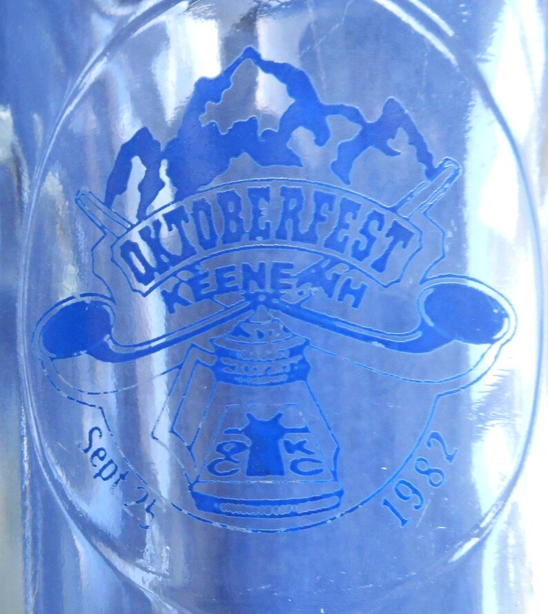 Keene NH Oktoberfest Beer Glass Mugs 1982 & 1983 Etsy