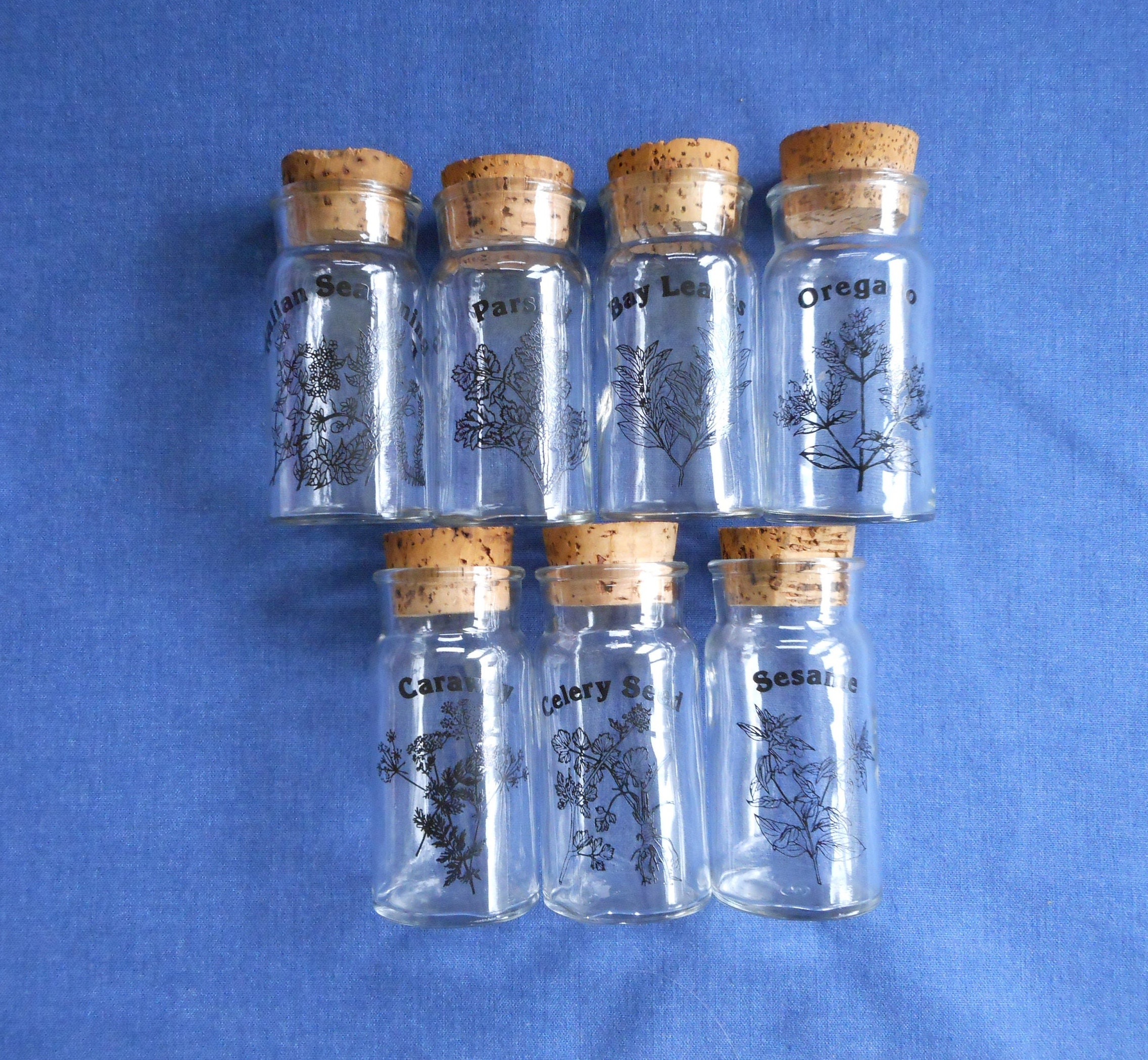 Small Square Glass Jar with Cork Top – TEMECULA Old Town Spice