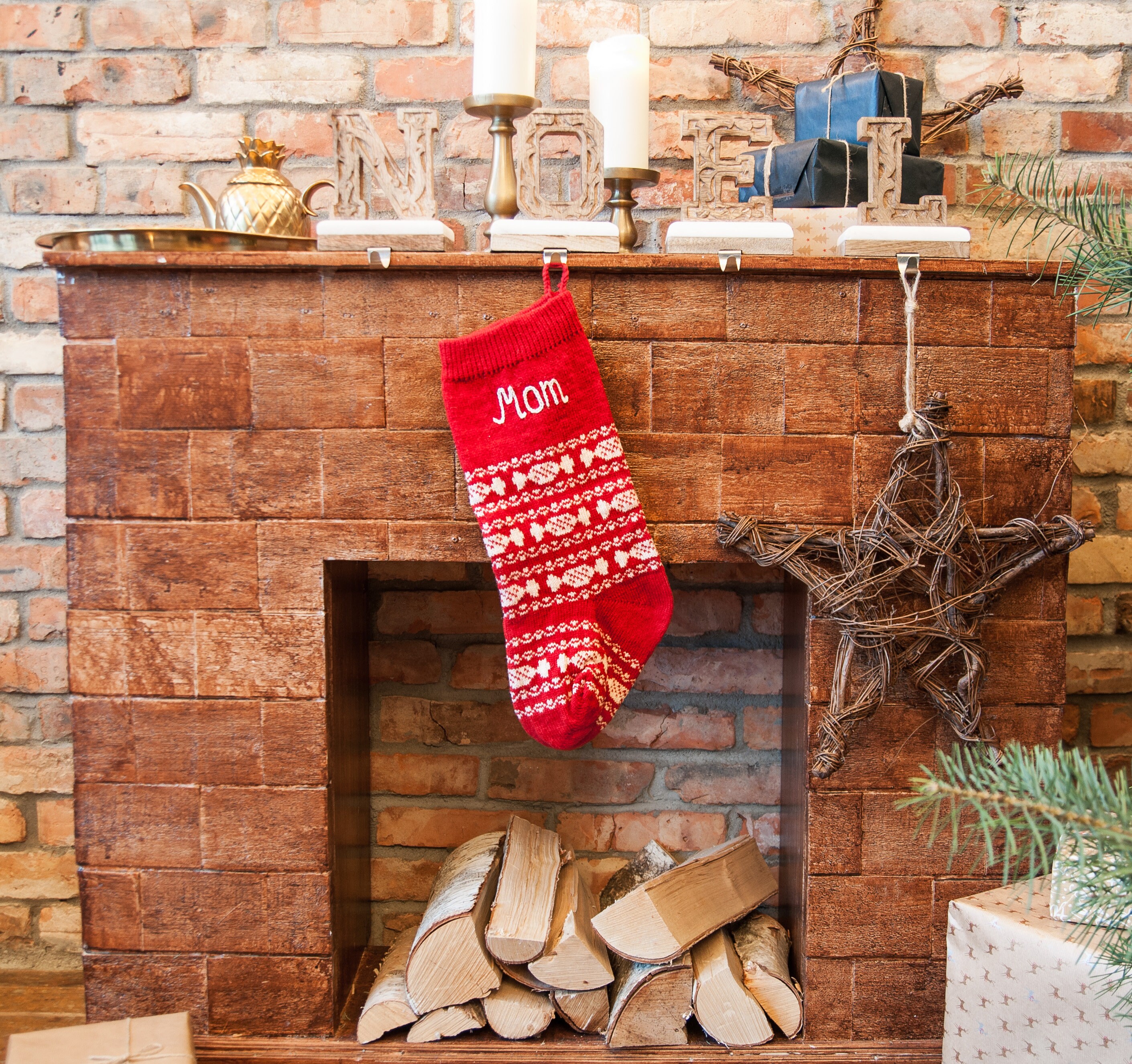 Personalized Christmas Stockings Knit Homemade Family  Etsy