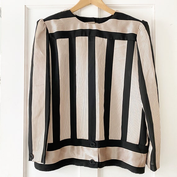 FABULOUS 80s Vintage Retro Gold Metallic Blouse To