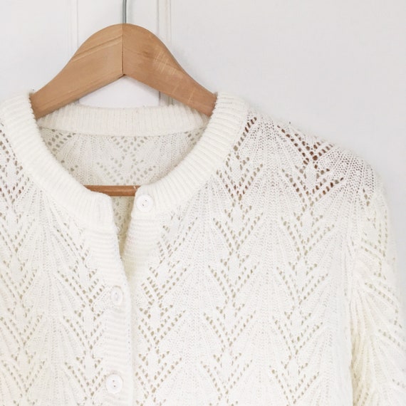 white feather cardigan
