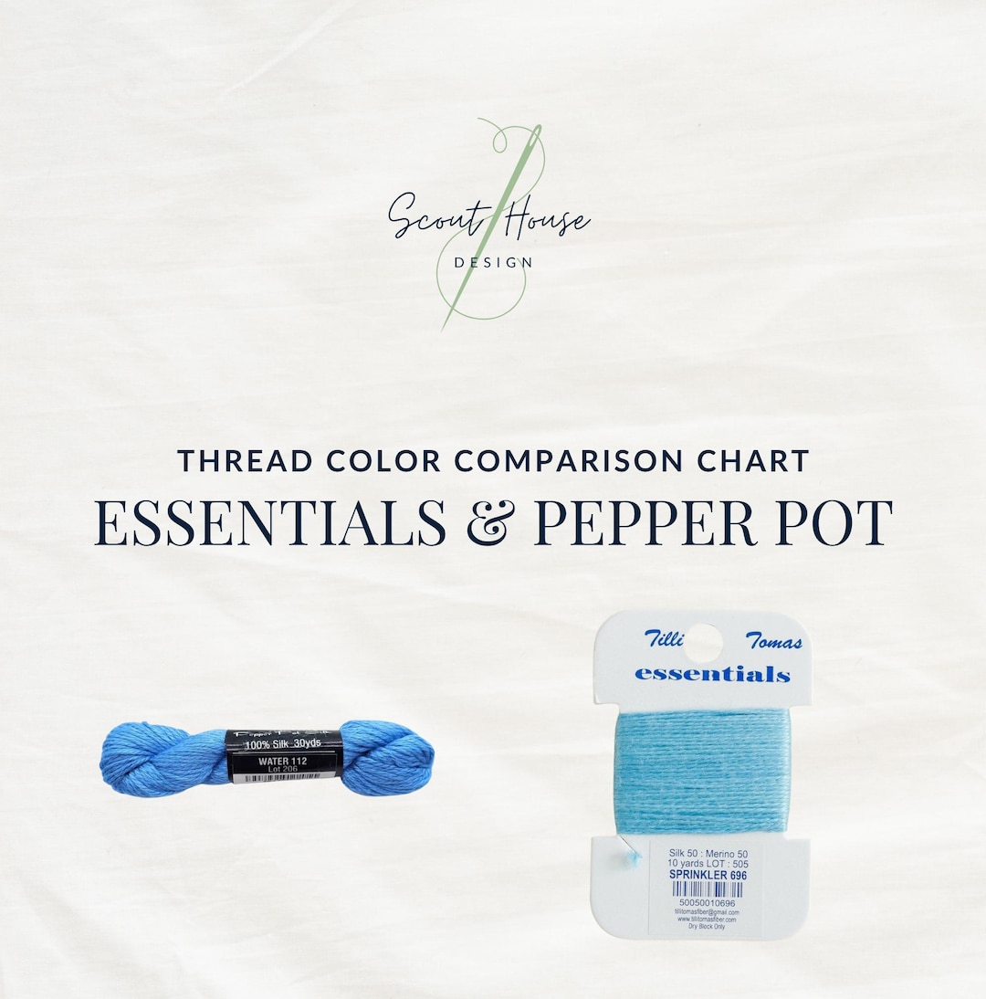 Essentials Thread Chart Essentials, Pepper Pot, Thread Color Comparison Chart, Needlepoint ...