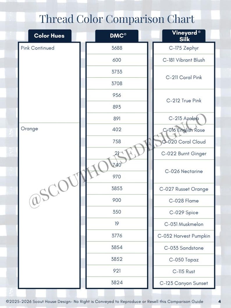 DMC, Vineyard Silk, Thread Color Comparison Chart, Needlepoint, Cross ...