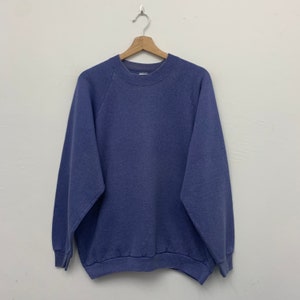 Vintage 90s Fruit Of The Loom Plain Crewneck Sweatshirt Size Large