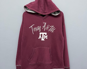 Vintage Texas A&M Aggies Russell Athletic Hoodie Medium Size