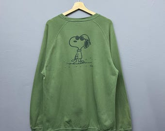 Vintage 70s Snoopy Sweatshirt, Joe Cool Pullover, Peanuts