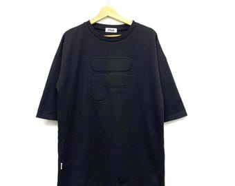 Vintage Fila Embossed Big Logo T-Shirt Size Large Sportswear