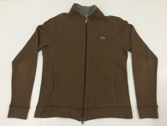 lacoste zip up cardigan