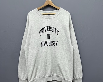 University Of New Jersey Pullover Crewneck Sweatshirt Size Large