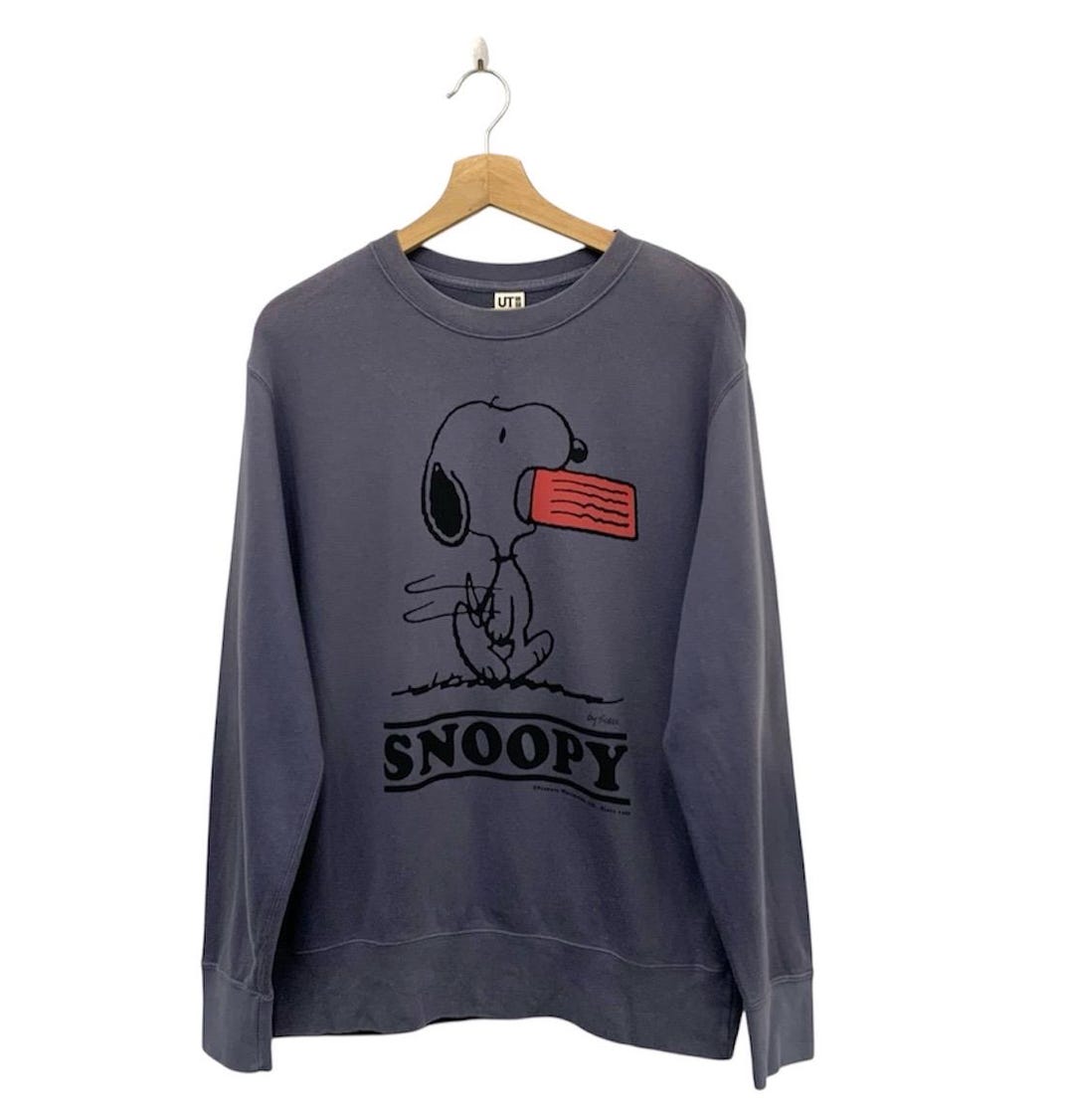 Peanuts Snoopy by Uniqlo Pullover Crewneck Sweatshirt Size Medium - Etsy