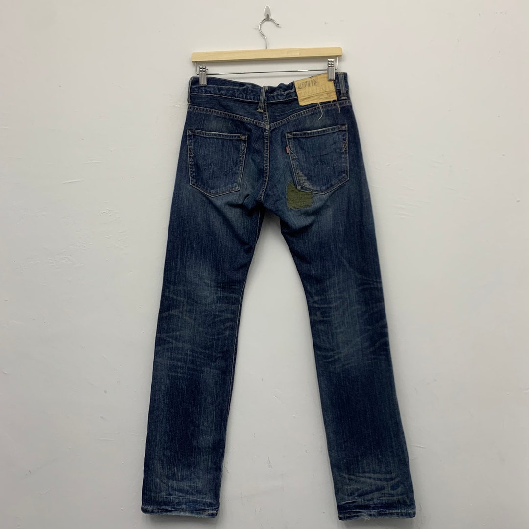 Edwin Jeans Vintage Edwin 403xv Distressed Sashiko Style - Etsy