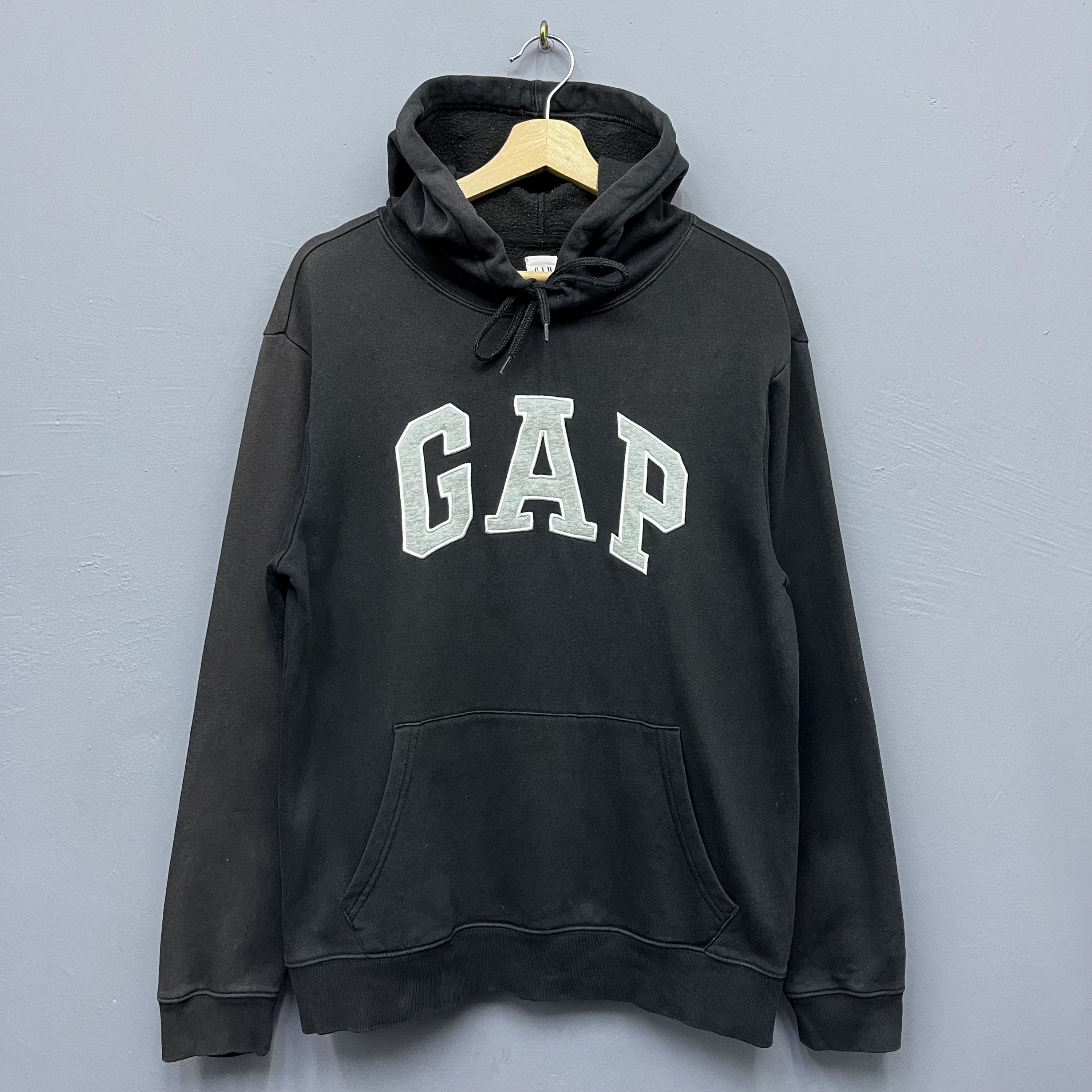 トップス 90s archive old gap hoodie pull over Vintage GAP Hoodie Sweatshirt – Classic Black Pullover, Cozy