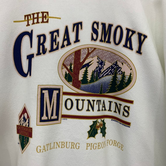 Vintage The Great Smoky Mountains Gatlinburg Crew… - image 5