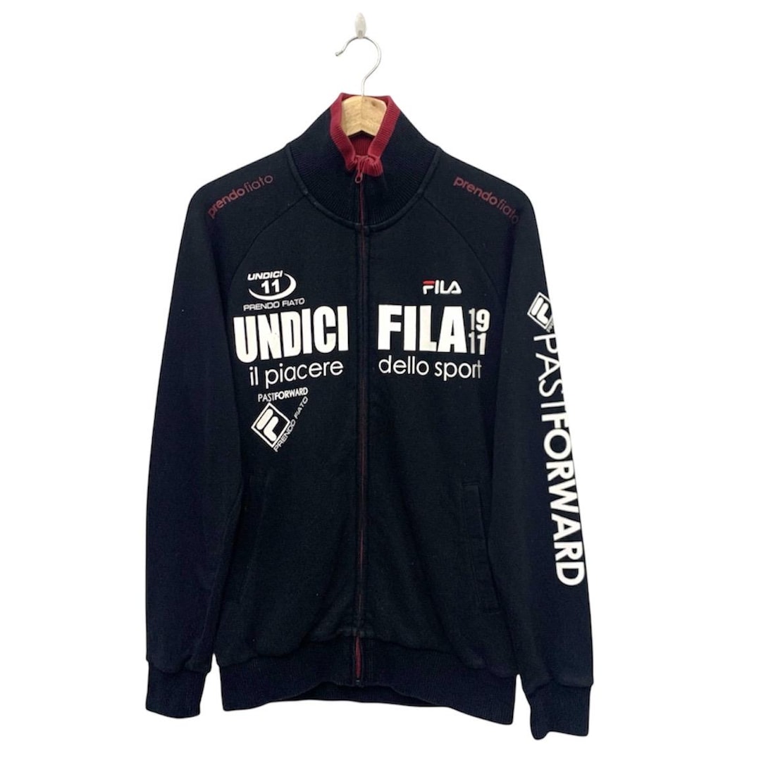 Giacca da tuta Fila Vintage Fila 'Pastfoward' Giacca da tuta nera