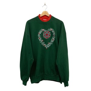 Vintage 90s Morning Sun Embroidery Pullover Crewneck Sweatshirt Size XL