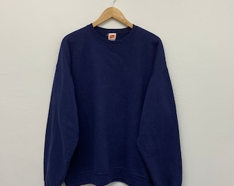 Vintage Hanes Schlichtes Sweatshirt - Größe XL