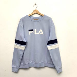 Distressed Vintage Fila Embroidered Crewneck Sweatshirt Size XL