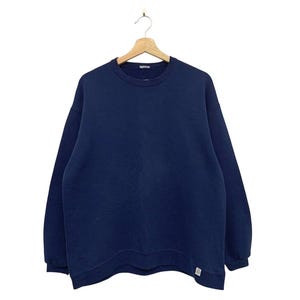 Vintage Russell Athletic Plain Solid Crewneck Sweatshirt Size Large