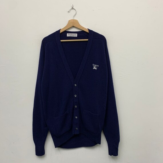 Vintage 90s Burberrys Lambswool Cardigan Sweater Jumper Size  